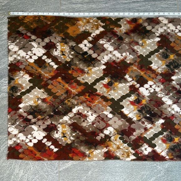 NWOT Scarf Shawl Wrap Blanket Abstract Polka Dots Warm Autumn Neutral 74" x 29" - Picture 10 of 15